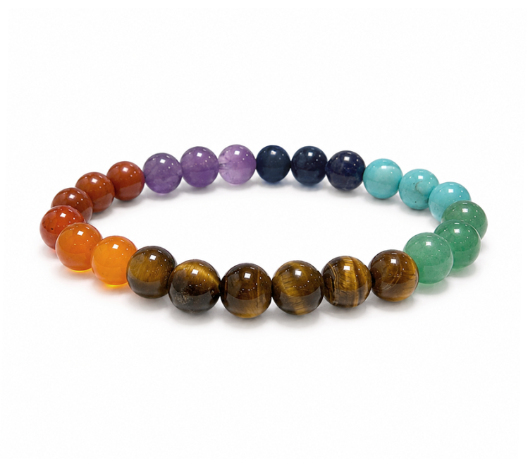 Bracelet 7 chakras A beads 8mm