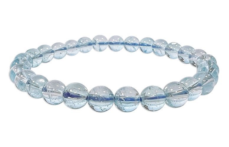 Blue Topaz Bracelet AAA beads 7mm