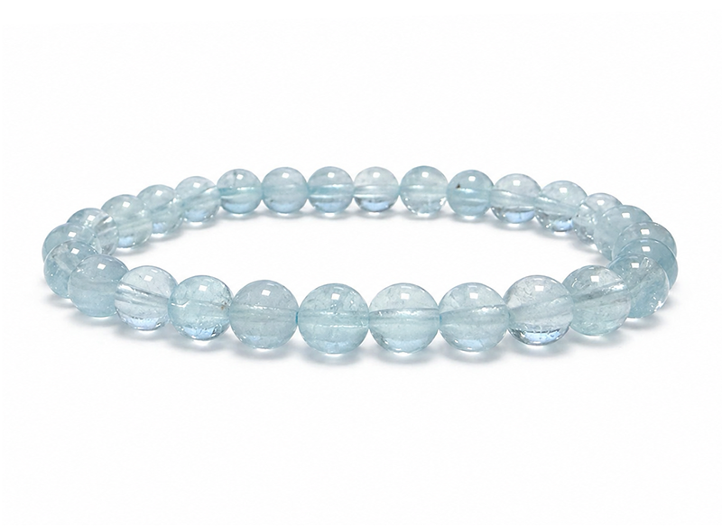 Blue Topaz Bracelet AAA 6-7mm Beads