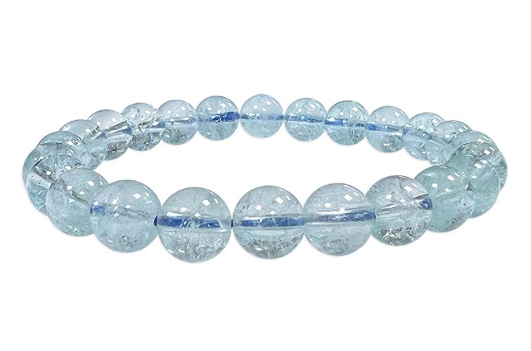 Blue Topaz Bracelet AAA beads 8-9mm