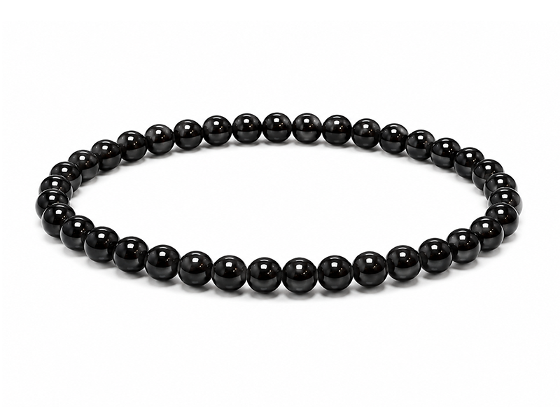 Black Tourmaline Bracelet A 4mm Beads