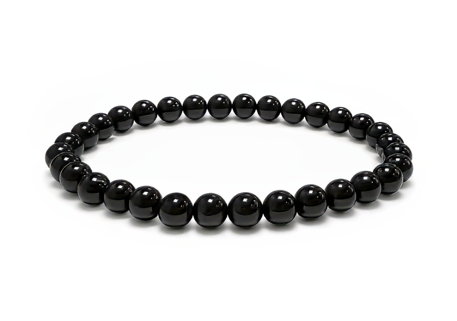 incense at Black Tourmaline Bracelet with 5.5-6.5mm Beads