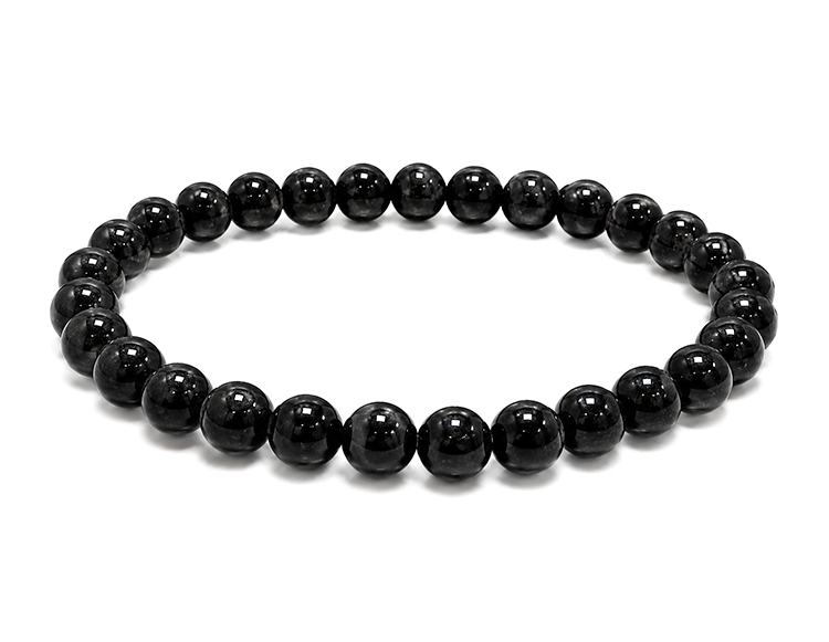 Black Tourmaline Bracelet AB 7-8mm Beads