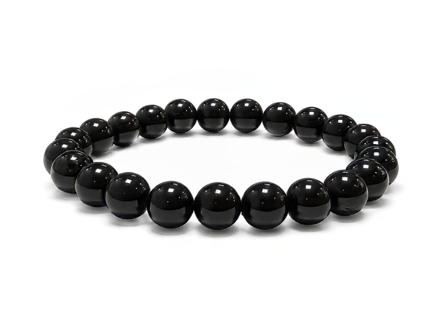 incense at Black Tourmaline Beaded Bracelet 8-9 mm