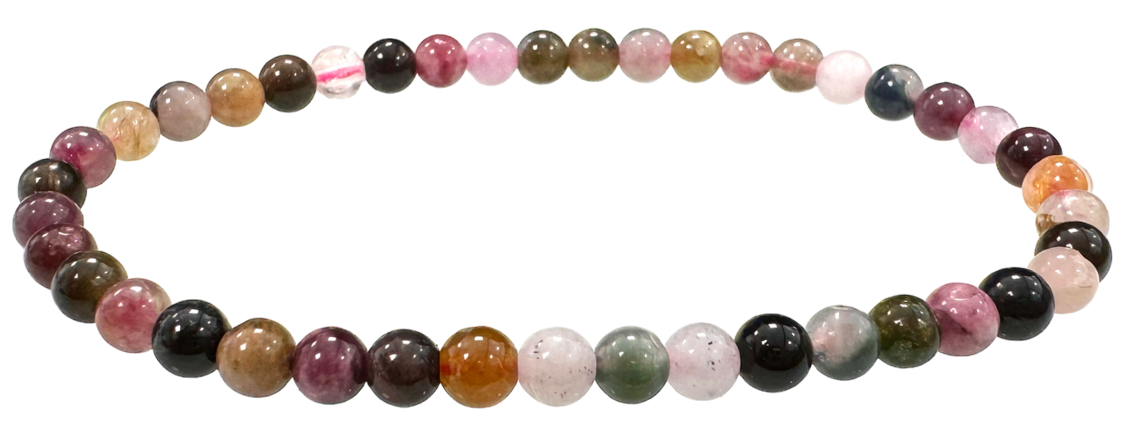Multicolored Tourmaline Bracelet With 4mm beads
