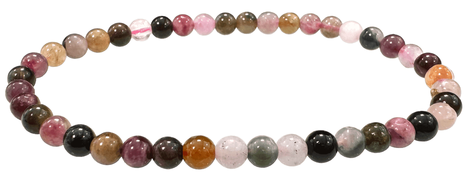 Multicolored Tourmaline Bracelet With 4mm beads