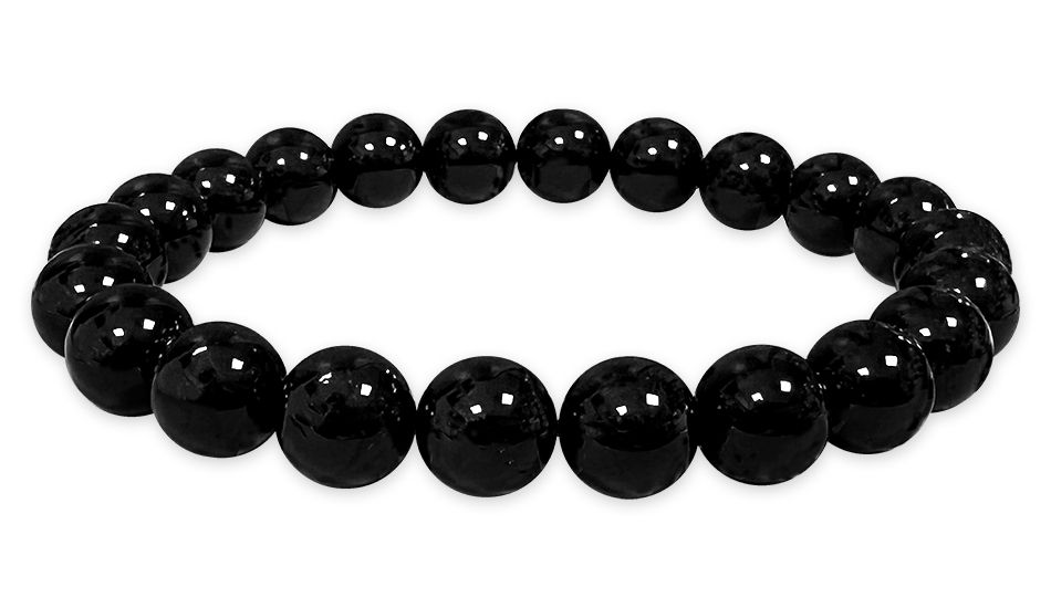 Black turmaline 8mm A pearls bracelet