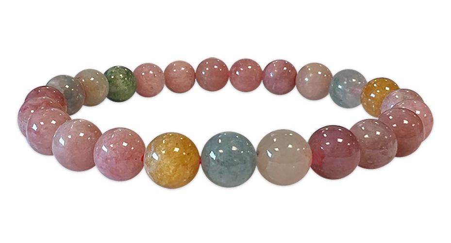 AA+ grade multicolor turmaline 7.5-8.5mm pearls bracelet