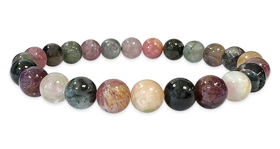AA grade multicolor turmaline 7.5-8.5mm pearls bracelet