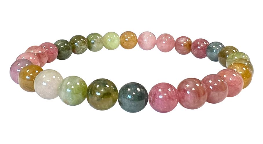 AAA grade multicolor Turmaline 6.5-7mm pearls bracelet