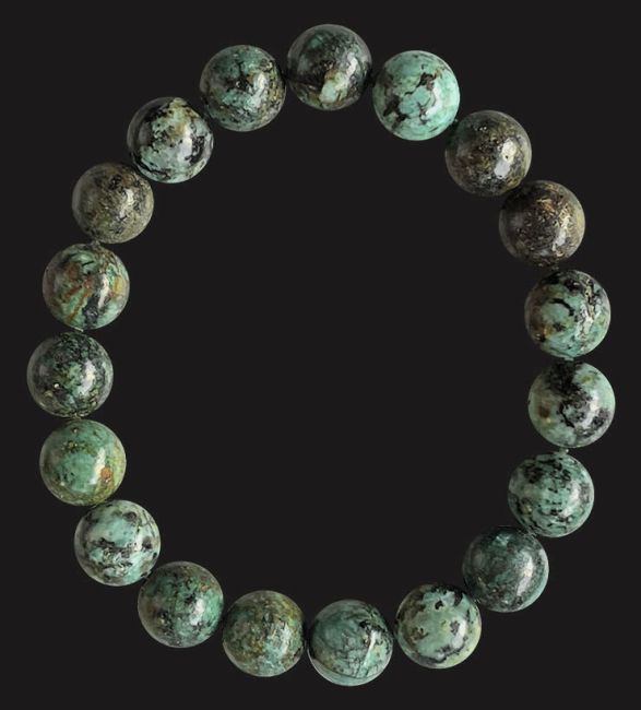 Natural African turquoise 10mm pearls bracelet