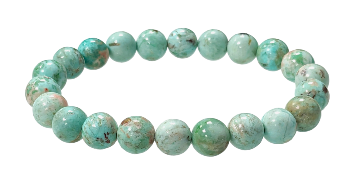 Natural Peruvian Turquoise Bracelet AA beads 8mm