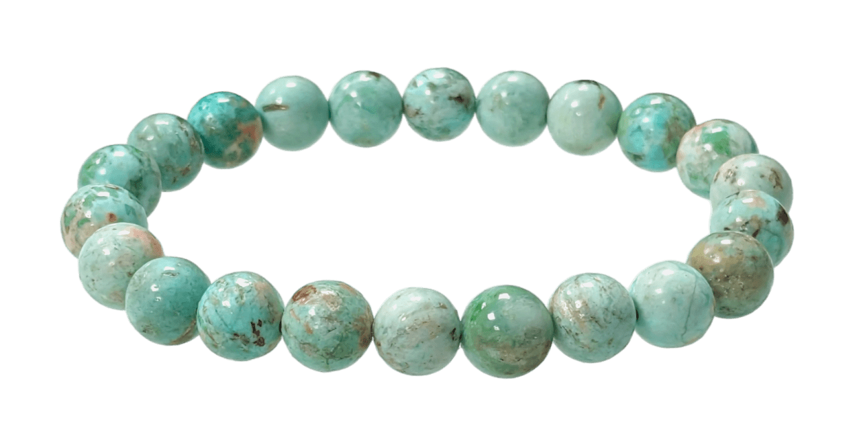 Natural Peruvian Turquoise Bracelet AA beads 8mm