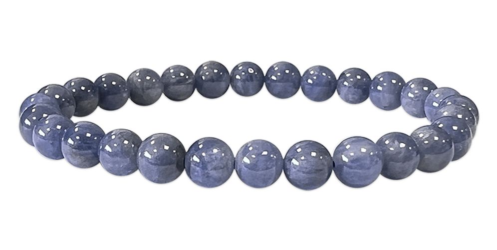 Tanzanite 6mm AA pearls bracelet