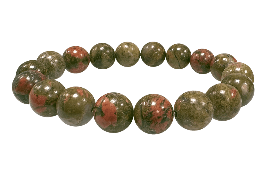 Unakite 10mm pearls bracelet