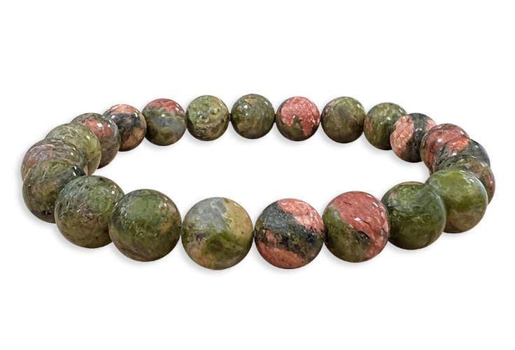 Unakite 8mm pearls bracelet