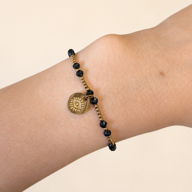 Black Spinel A Protection Bracelet – Protective Eye
