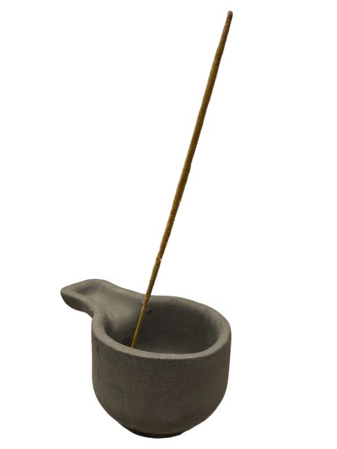 Handmade terracotta burner Gray