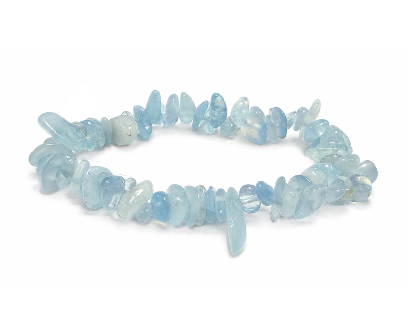 Aquamarine A+ Chip Bracelet 5-8mm