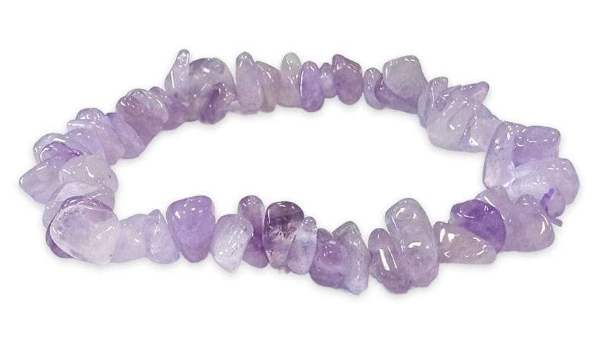 Bracelet Amethyst Lavender A chips 5-8mm 18cm