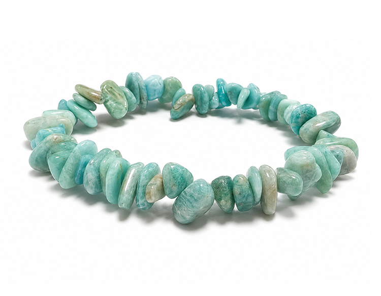 Peruvian Amazonite Chips Bracelet A+ 5-8mm
