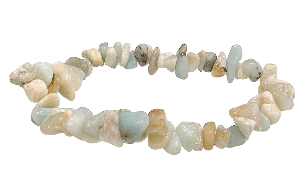 Bracelet Amazonite Multicolor chips 5-8mm 18cm