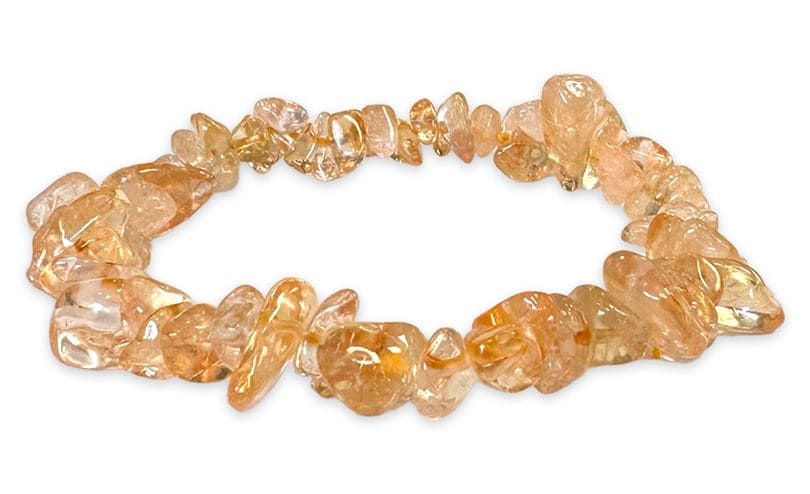 Natural Citrine A Chips Bracelet 5-8mm 18cm