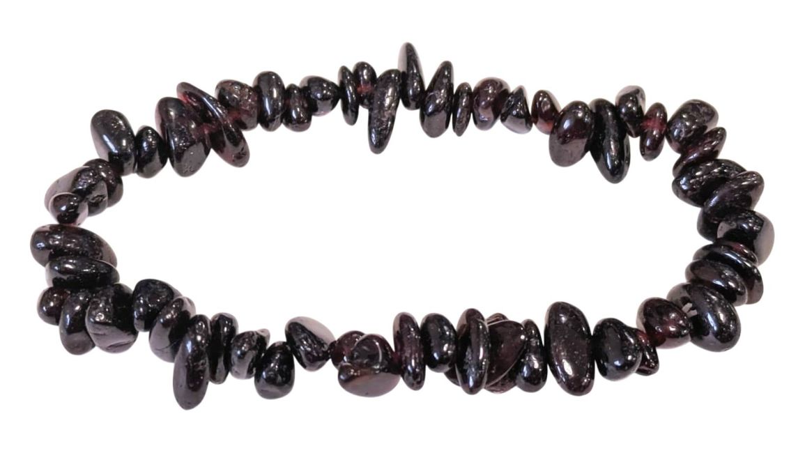 Red Garnet A chips bracelet 18cm