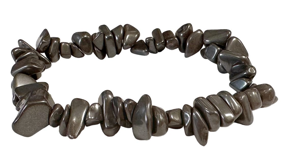 Hematite B chipstone bracelet 18cm