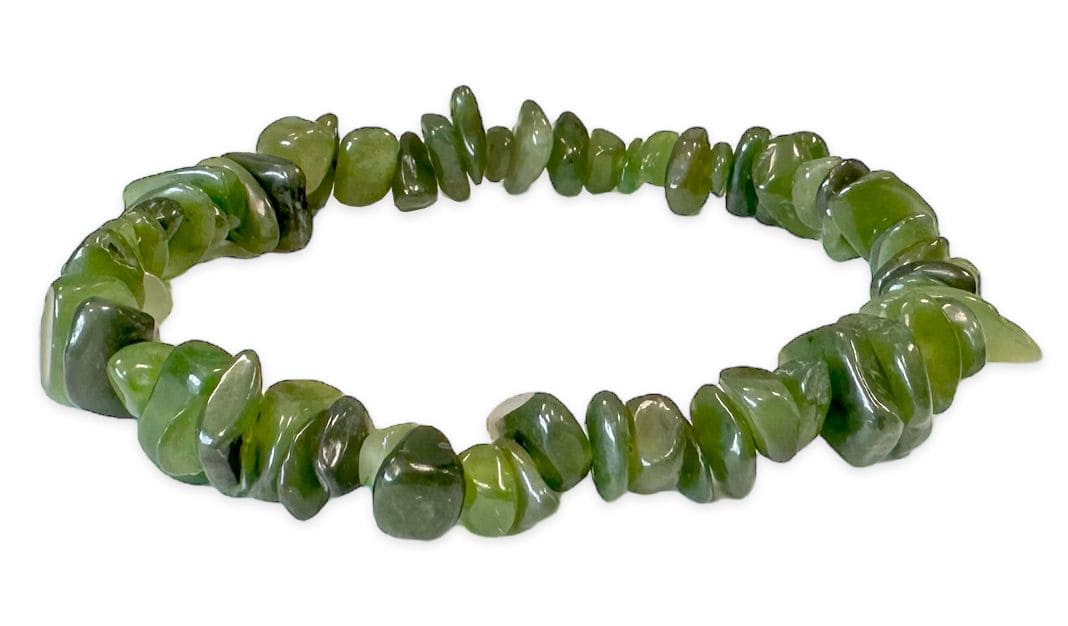 Jade Nephrite Canada AA chip bracelet 18cm