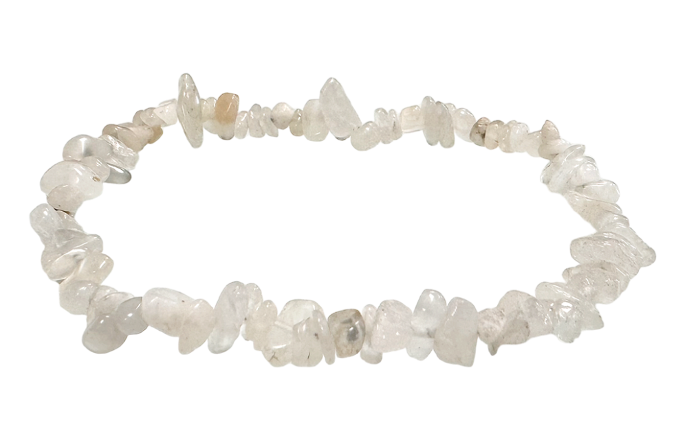 White Peristerite Moonstone Bracelet A chips 3-5mm 18cm
