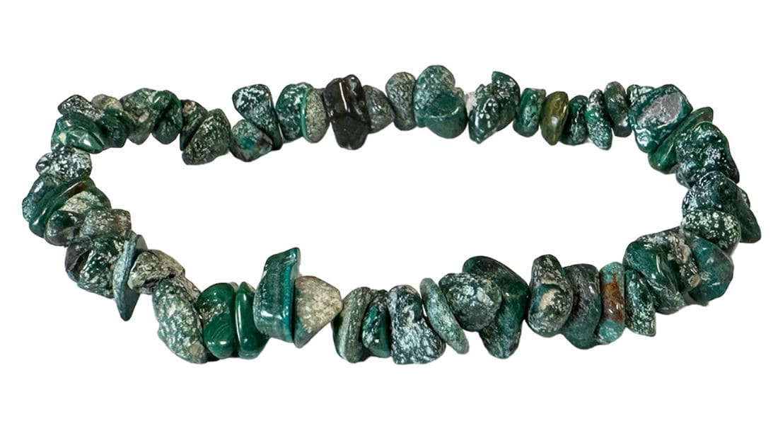 Malachite B chipstone bracelet 18cm