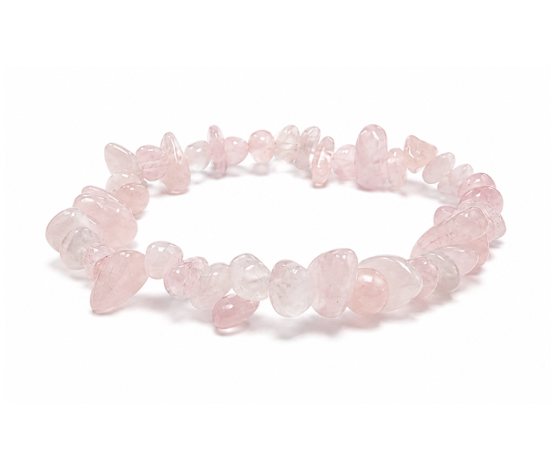 Rose Quartz AB Chip Bracelet 5-8mm