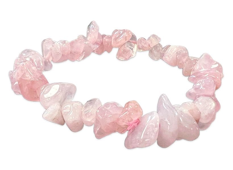 Rose quartz AA chipstone bracelet 18cm