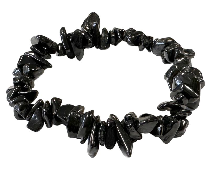 Bracelet Black Tourmaline A chips 12-15cm (Small size)