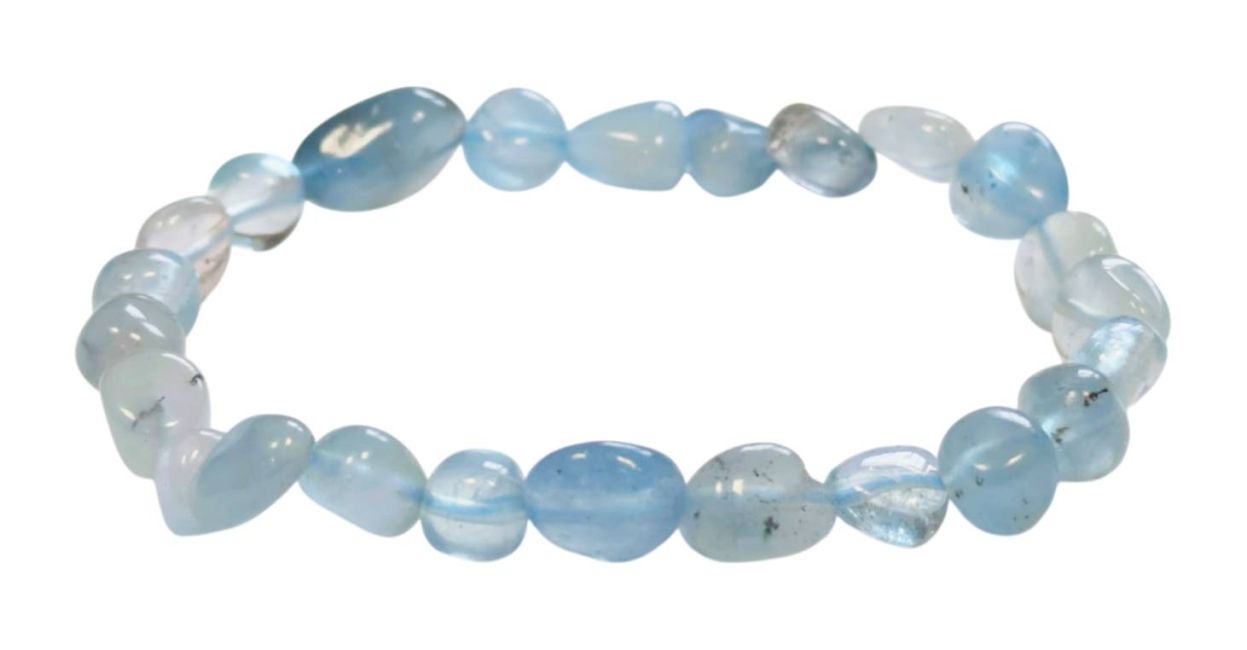 Aquamarine A+ Tumbled Stone Bracelet