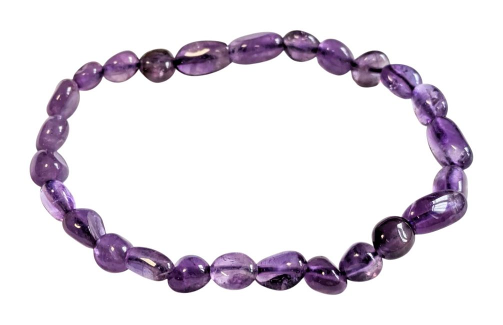 Amethyst bracelet AA rolled stones