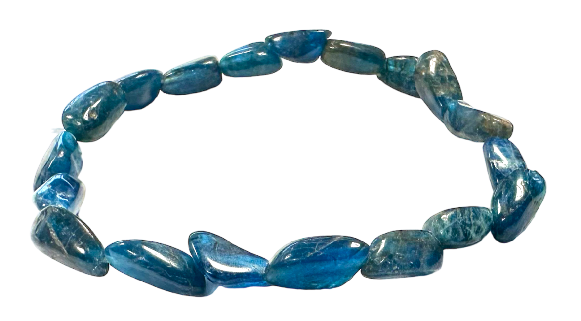 Blue Apatite tumbled stones bracelet