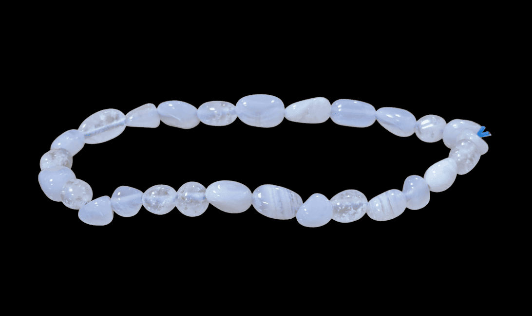 incense at Blue chalcedony A grade tumbled stones bracelet