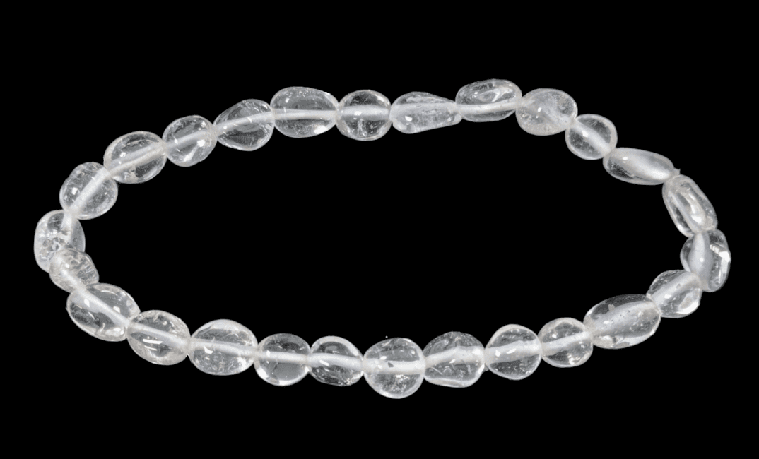 incense at Rock crystal bracelet tumbled stones 6-8mm from Brazil