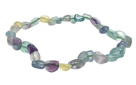 incense at Multicolored Fluorite bracelet A tumbled stones
