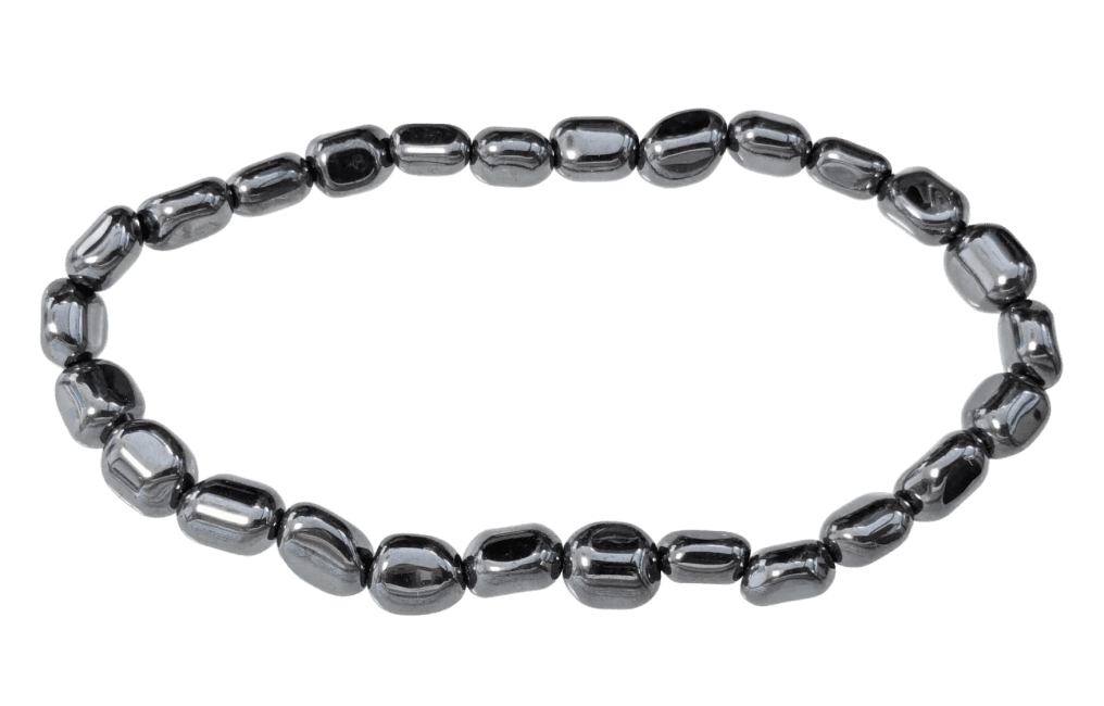 incense at Hematite tumbled stones bracelet