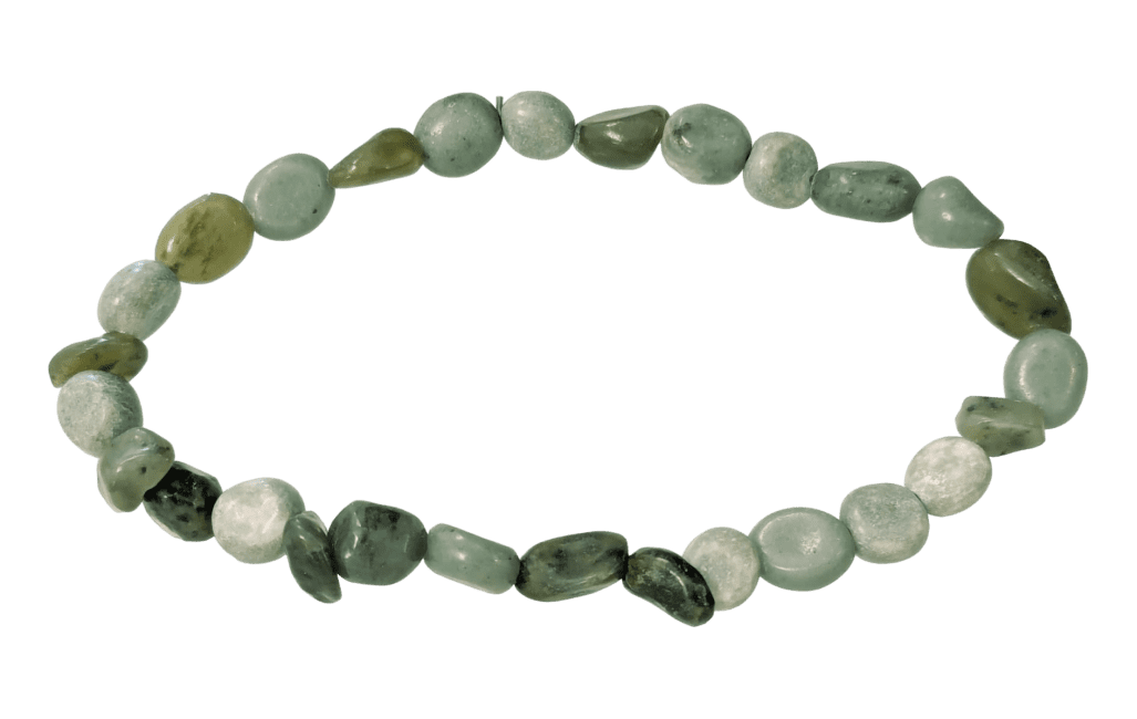 incense at Jade Nephrite tumbled stone bracelet