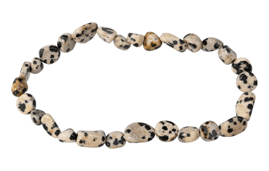 incense at Dalmatian Jasper bracelet A rolled stones