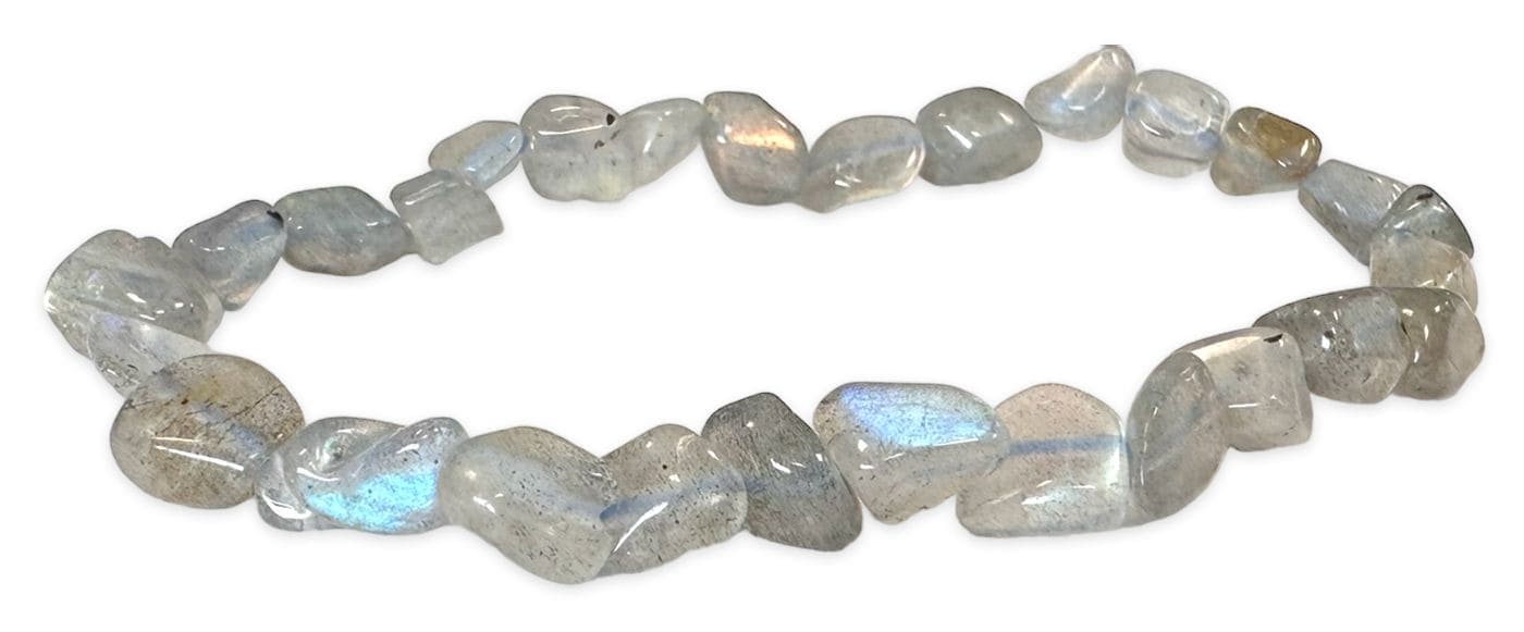 incense at Labradorite bracelet AA tumbled stones
