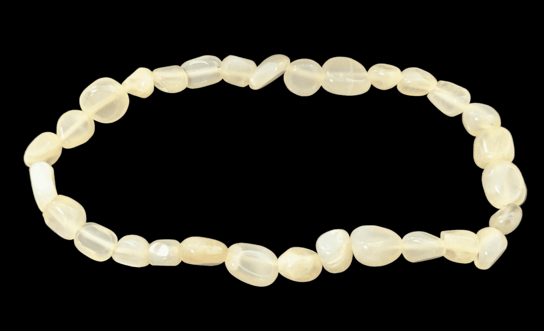 incense at Beige Moonstone A Bracelet Rolled Stones