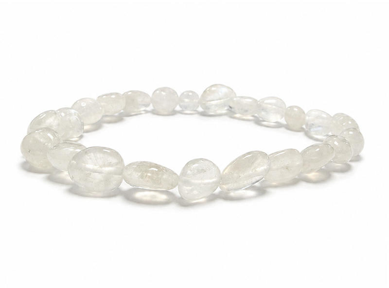 incense at White Moonstone Peristerite Tumbled Stone Bracelet A+ 6-8mm