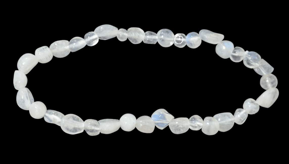incense at White Moonstone Bracelet A+ rolled stones