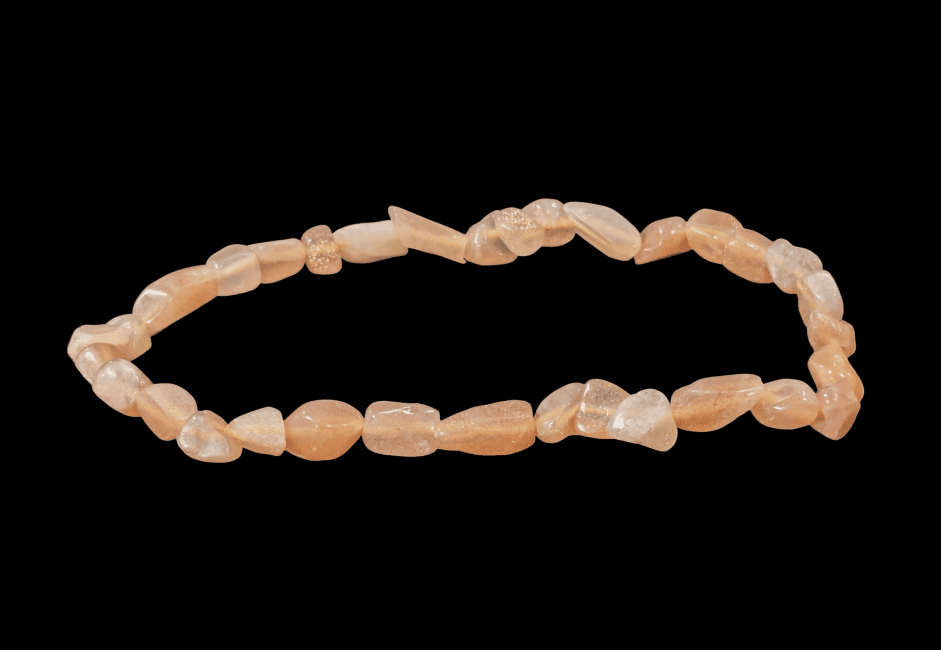 incense at Pink Moonstone Bracelet A rolled stones