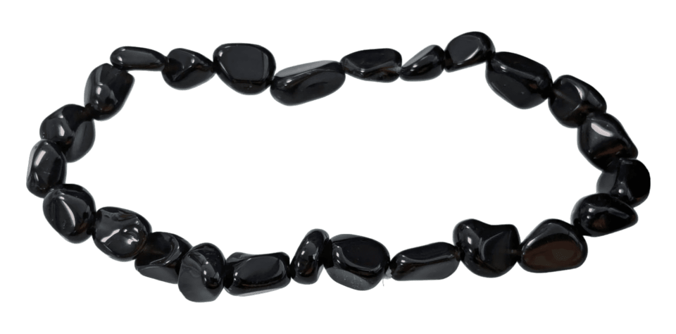 incense at Black Obsidian A tumbled stones bracelet